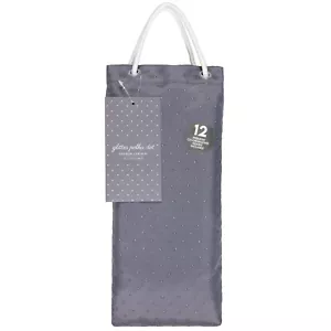 Stylish Glitter Polka Dot Shower Curtain Includes 12 Premium Co-Ordinating Hooks - Picture 1 of 6