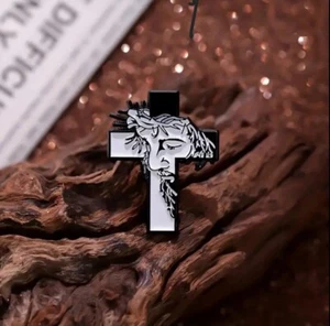 SACRIFICIAL LOVE Jesus Christ Crucifixion Enamel Lapel PIN - Picture 1 of 7