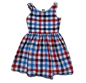 Cat & Jack Girls Red White and Blue Fit and Flare Dress Size Small 6/6X - Picture 1 of 8