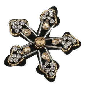 Handmade Clothes Applique Rhinestone Bead Iron/Sew on Patch for Decoration - Picture 1 of 12