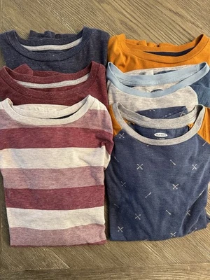 Pack de seis camisetas clásicas de manga larga Old Navy para niños talla grande/10 a 12 Foto 1 de 4