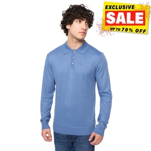 Bewley & Ritch Ambrosden Hombre Cuello Polo Jersey de Punto Sudadera Azul - Picture 1 of 5