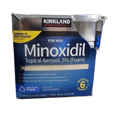 Kirkland Minoxidil 5% Foam Men Hair Regrowth Treatment 6 Months Exp:06/25 *READ* - Image 1 of 4