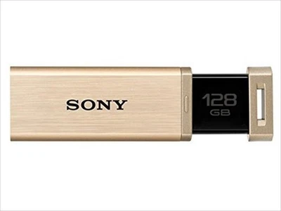 SONY USB3.0 corresponding USB Memory 128GB Gold cap Les USM128GQX N Japan NEW - Image 1 of 4