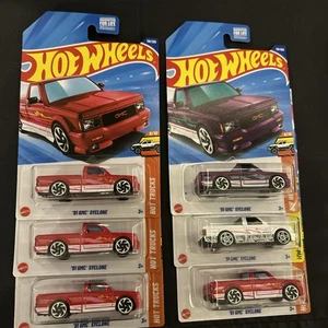 Hotwheels ’91 GMC Syclone  Lot Of 6. Red , Purple,  White - Picture 1 of 1