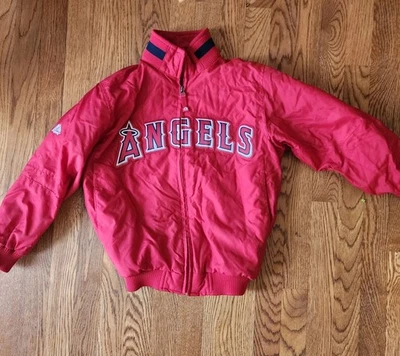 Vintage Majestic MLB Angels Anaheim Red Jacket Therma Base Size Youth Small  - Image 1 of 4