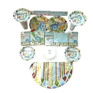 Happy Birthday 1. Geburtstag Welcome Wild 1 Deko Set Konvolut - Bild 1 von 9