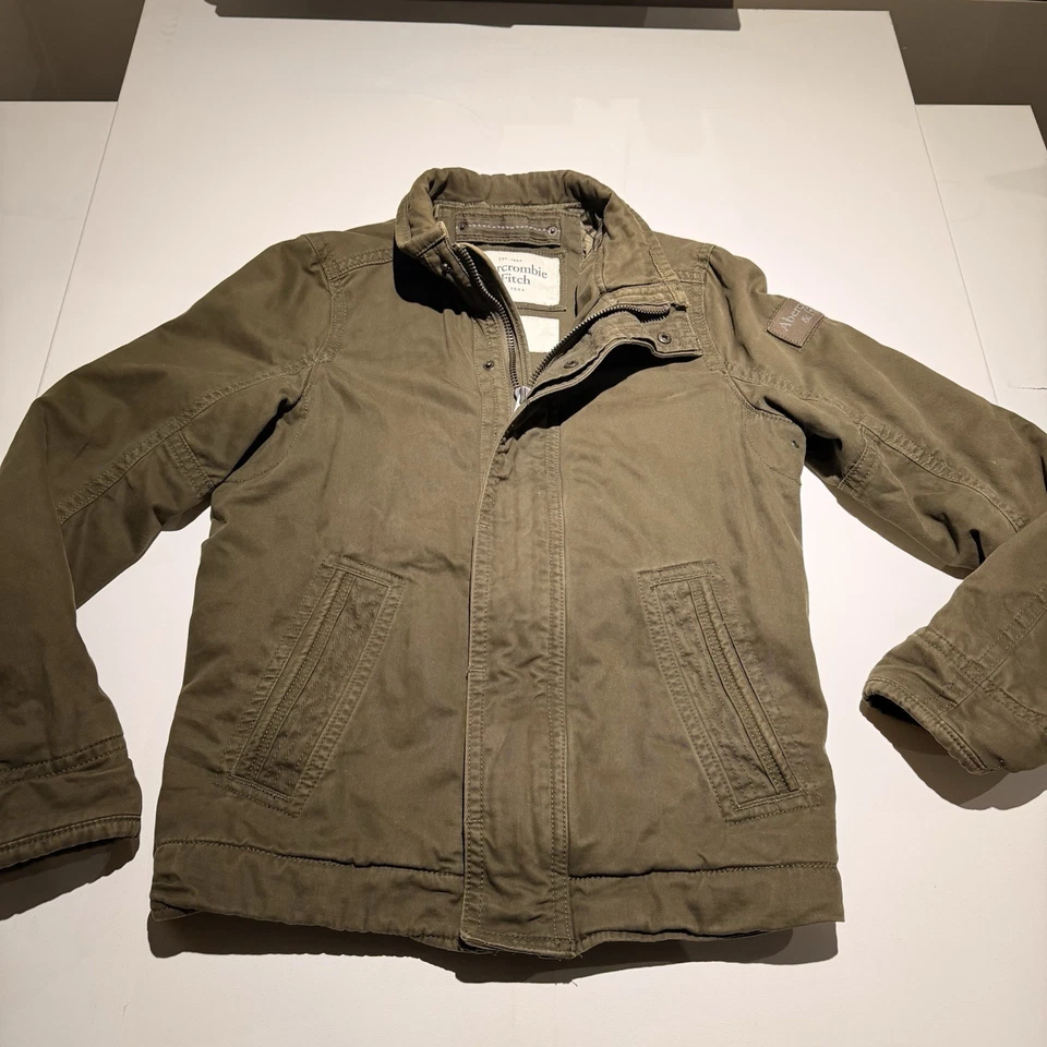 Abercrombie & Fitch Sentinel Military Field Jacket Olive Green Men S Patch - Image 1 of 4