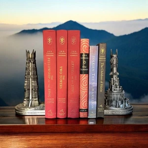 Sujetalibros Two Towers Orthanc y Barad-dur - Estantería pintada a mano impresa en 3D - Imagen 1 de 9