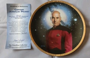 Star Trek Captain Jean-Luc Picard The Next Generation Collectors Plate Box & COA - Picture 1 of 1