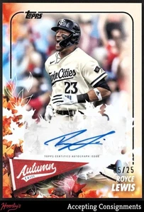 2024 Topps Update Autumn Tales Autographs #ATARL Royce Lewis AUTO 05/25 TWINS - Picture 1 of 2