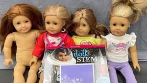 American Girl Doll Lot Of 4 Dolls With STEM Kit - Picture 1 of 2