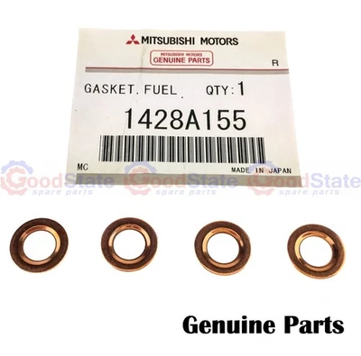 GENUINE Mitsubishi Triton MN ML Pajero Injector Sealing Washer Commonrail x4 - Image 1 of 2