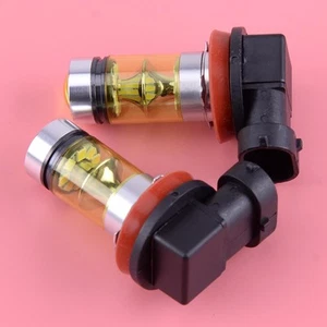 2Pcs 4300K Yellow Lens H11 LED Driving Fog Light Lamp Bulb 100W DRL 2323 SMD - Picture 1 of 4