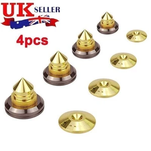 4PCS Speaker Spike Base Amplifier Isolation Cone Stand Feet Spikes Turntable UK - Picture 1 of 7