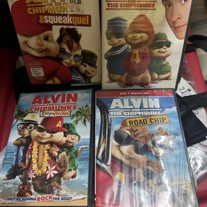 Alvin and The Chipmunks, Squeakquel, Chip Wrecked, Road Chip DVD Lot x 4 - Picture 1 of 7