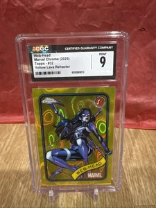 2025 Topps Chrome Marvel Web-Head 1st App #32 Yellow Lava Refractor Cgc 9 Graded - Picture 1 of 3