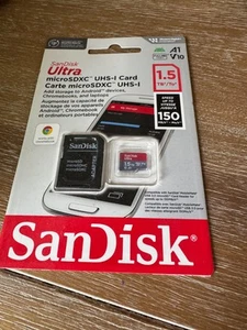 Carte mémoire microSDXC UHS-I SanDisk Ultra 1,5 To classe 10 - Neuve ! - Photo 1 sur 2