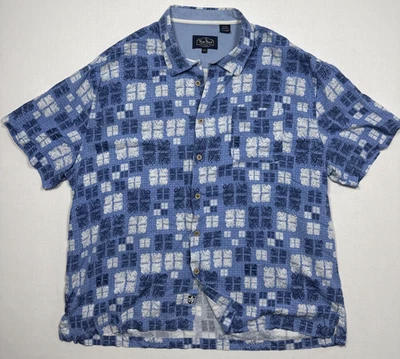 Camisa Nat Nast Para Hombre 2XL Azul Abotonada Manga Corta Patrón Único XXL Foto 1 de 4