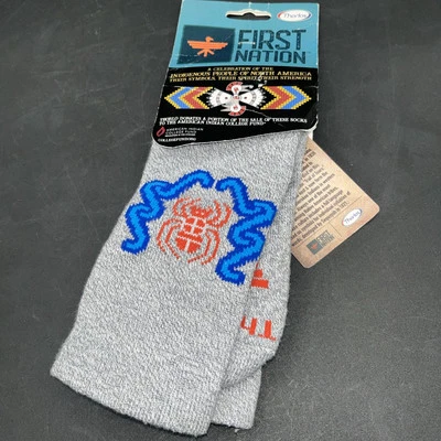 Thorlos First Nation Cherokee Nation Grey Quarter Crew Socks - NWT - Image 1 of 4