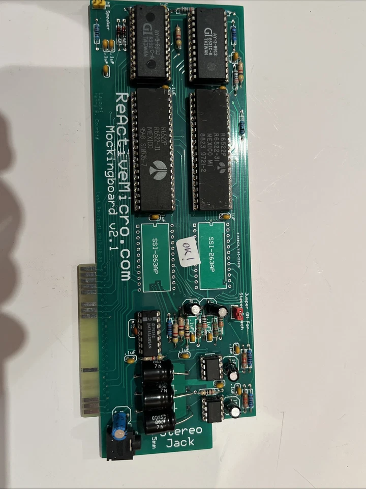 Tarjeta de sonido Mockingboard para Apple II, IIe y IIgs de ReActiveMicro ¡Funciona!! Foto 1 de 3