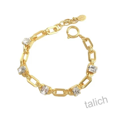 La Vie Parisienne Slender Chain Bracelet with Five Small Crystal Stations Chic - Image 1 of 4