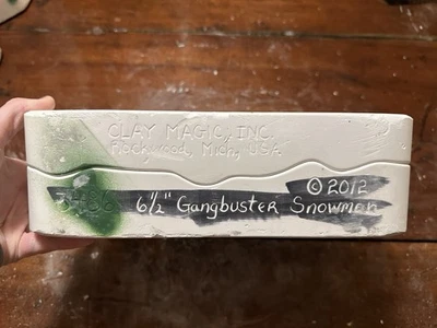 Clay Magic Inc 2012 6 1/2” Gangbuster Snowmen 3486 molde deslizante Foto 1 de 4