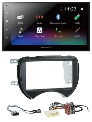 Pioneer USB Bluetooth DAB 2DIN MP3 Autoradio für Nissan Micra 10-13 schwarz - Bild 1 von 4