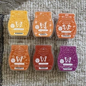 Lot Of 6 Fall Scentsy Bars: Raspberry, Fall, Spooky, Honey, Pecan, & Pumpkin NEW - Picture 1 of 4