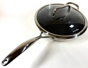 Pampered Chef Acero Inoxidable Antiadherente Hexclavado Utensilios de Cocina 12" Wok Sartén con Tapa de Vidrio - Imagen 1 de 16