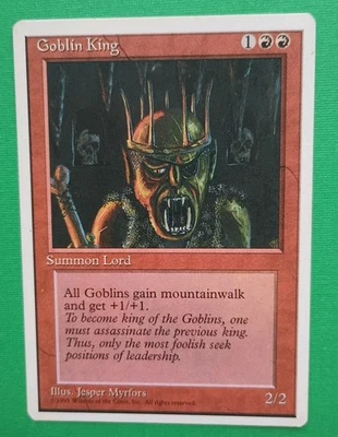 Magic the Gathering MTG Fourth (4th) Edition GOBLIN KING LP/EX  R 1995! - Image 1 of 4