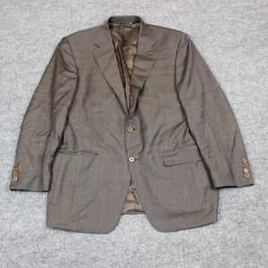 Traje Chaqueta Blazer Canali 40S Gris Cuadros Abrigo Deportivo Italia Lana - Imagen 1 de 13