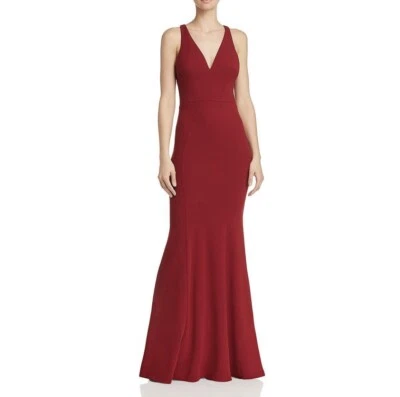 Vestido de Noche Formal Vaina Cuello en V Granate Bariano Mediano NUEVO NUEVO CON ETIQUETAS  Foto 1 de 3