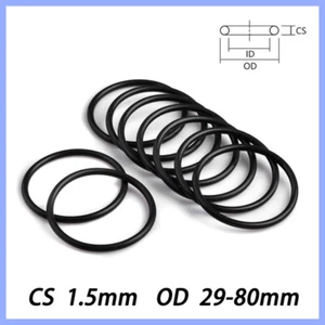 O Ring O-Ring Außen-Ø 29 - 80 mm x Schnurstärke 1,5 mm NBR 70 Dichtring 0 Ring - Picture 1 of 7