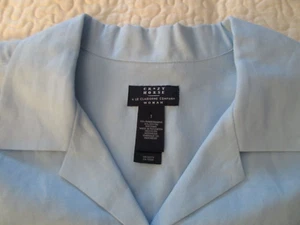 NWT! Crazy Horse by Liz Claiborne Button Up Tunic Top Shirt Size 1 Light Blue - Picture 1 of 10