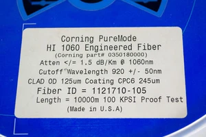 50m Corning Puremode HI 1060 Engineered Fiber (50 meter smaller reel) HI1060 - Picture 1 of 2