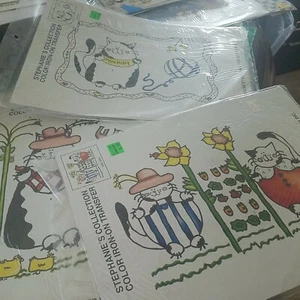 Iron On Cat Transfers, Lot of 3, Stephanies Collection 90's - Picture 1 of 4