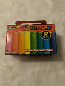 Cra-Z-Art Washable Sidewalk Chalk 32 Count Free Shipping New Outdoor Activity - Picture 1 of 3