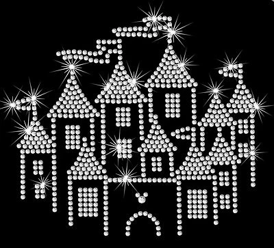 6,8» прозрачный Disney замок железа на стразы передачи аппликация блестящий патч - Изображение 1 из 3