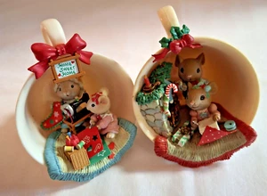 Vintage '92 & '95 seltener Enesco Weihnachtsschmuck 6. & 9. aus der Serie "COZY CUP" - Bild 1 von 22