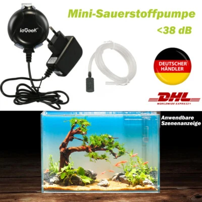 Profi Mini-Luftpumpe für Aquarium Ultra-leise Piezokeramik-Mini-Sauerstoffpumpe - Bild 1 von 4