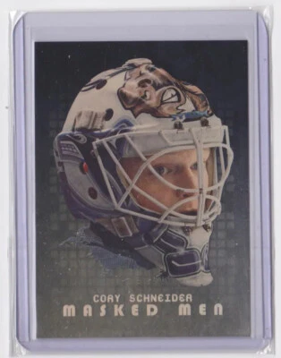 2008-09 ITG BETWEEN THE PIPES MASKED MEN 3 GOLD /10 CORY SCHNEIDER #MM-5 CANUCKS - Image 1 of 2