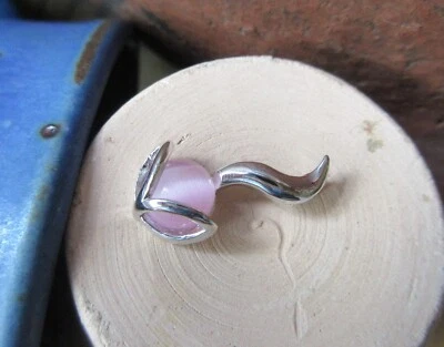 Anhänger Fuchs mit rosa Zirkonia Kristall Sterling Silber 925   - Bild 1 von 4