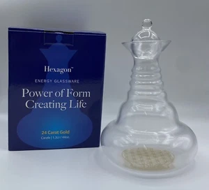 Hexagon Energy Glassware 24 Carat Gold Carafe 1.3Lt/ 44oz Power of Form - Picture 1 of 4