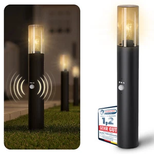 VARDA Wegeleuchte mit Bewegungsmelder inkl. LED E27 Lampe 4W warmweiß - Bild 1 von 9