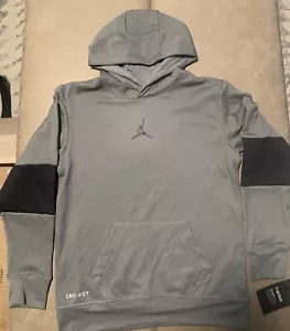 Nike Air Jordan Therma Fit Boys Youth Carbon Heather Hoodie NWT Size Large - Picture 1 of 7