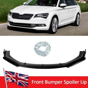 For Skoda Superb III Octavia Black Lower Front Bumper Lip Body Spoiler Splitter - Picture 1 of 12
