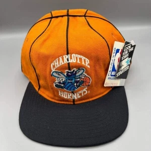 De colección Charlotte Hornets Sombrero Hombres Naranja Negro Starter Snap Back Gorra Lana Nuevo - Imagen 1 de 9