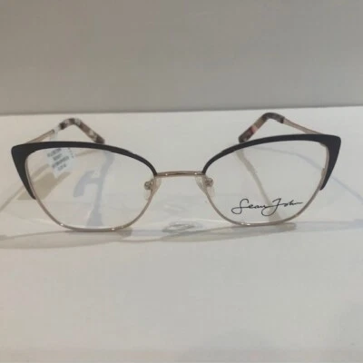 Sean John SJLO 6015 Matte Brown with Shiny Rose Gold Eyeglass Frames 53-20-140 - Image 1 of 4