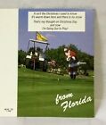 Vintage Christmas Cards From Florida Santa Golfing Funny Golf Course Cart 1988